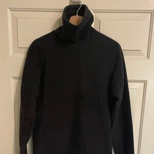 White Mountaineering Black Long-Sleeve Turtleneck Fleece Made in Japan - Small